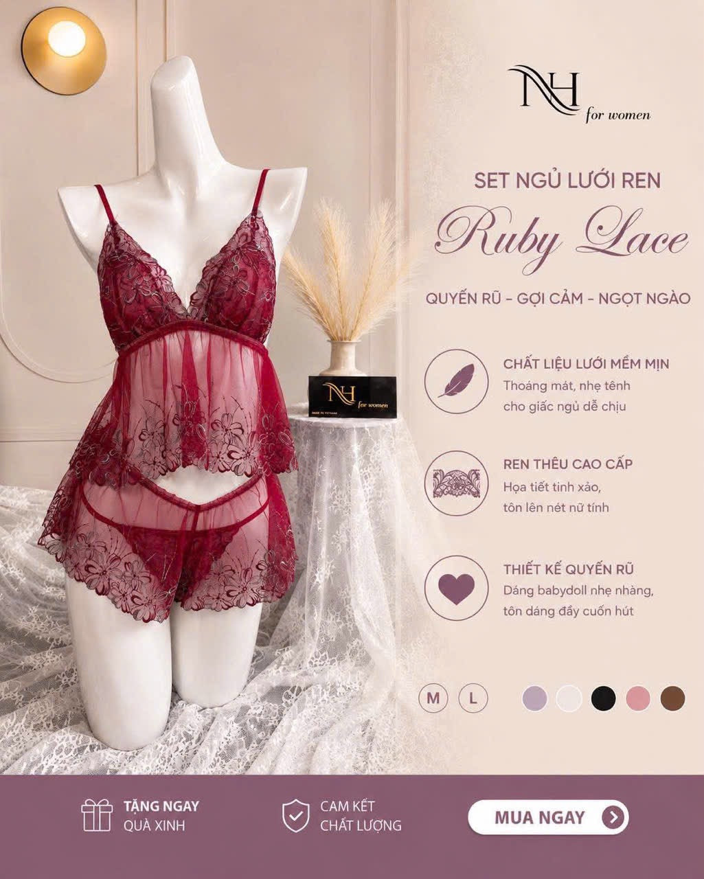 Đồ lót lụa mã NH L04