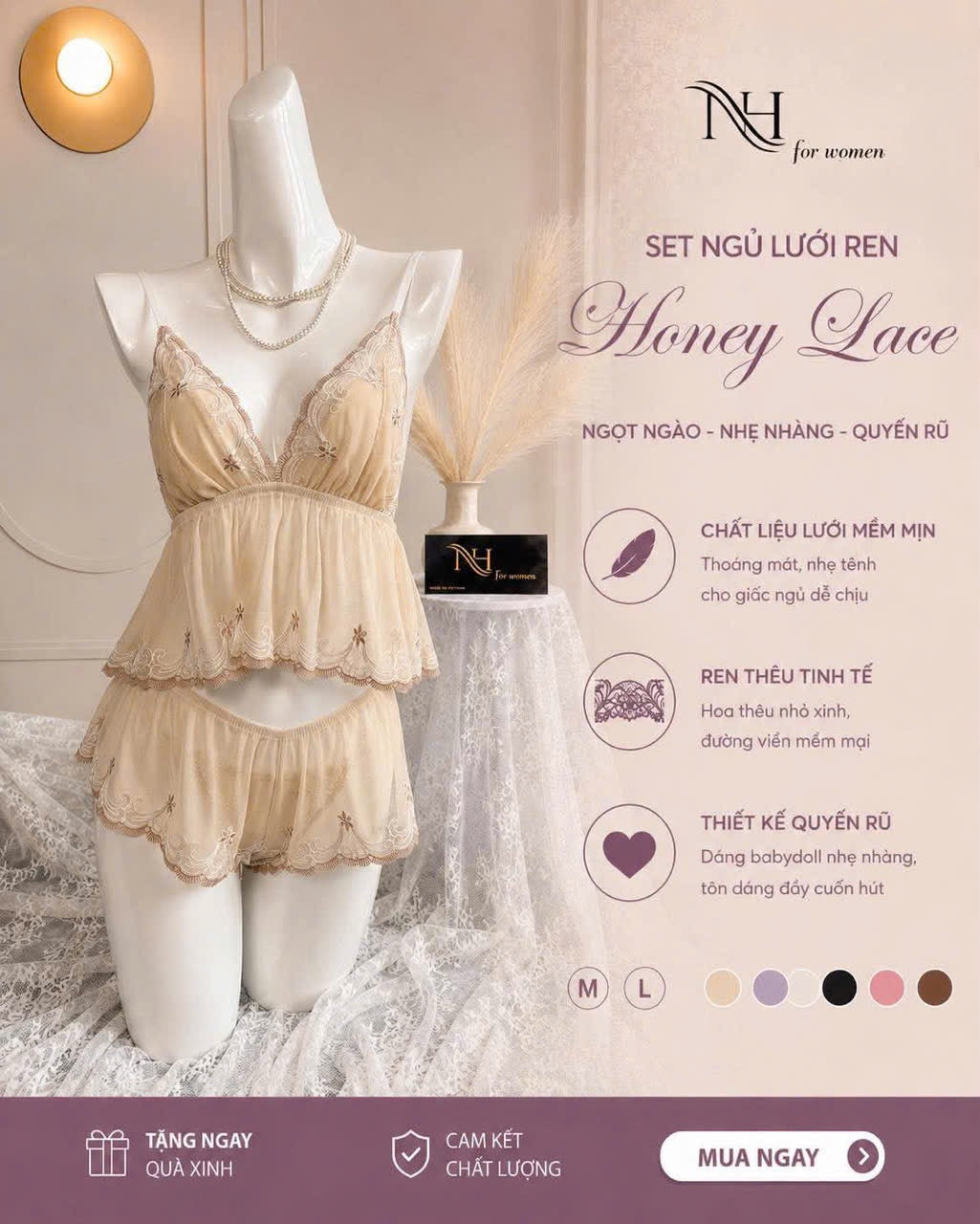 Đồ lót lụa mã NH L04