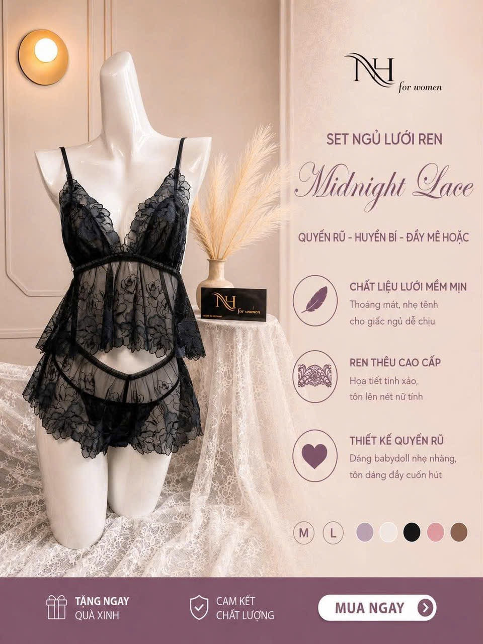Đồ lót lụa mã NH L04