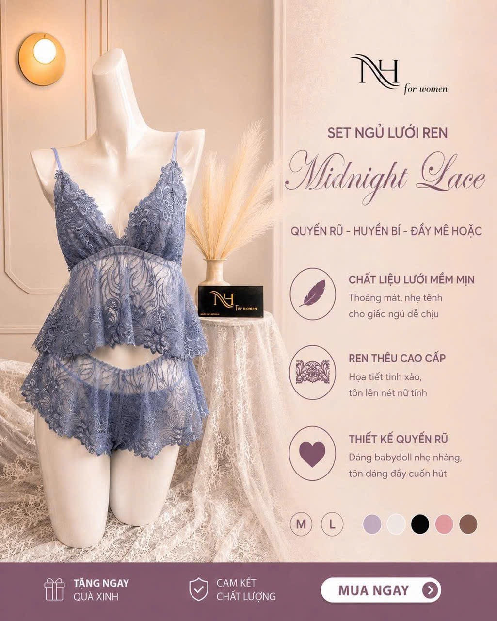 Đồ lót lụa mã NH L04